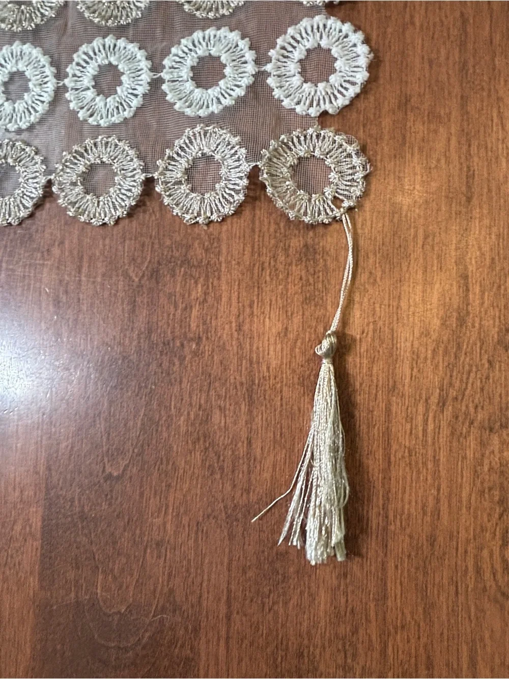 Vintage Boho 3-Piece Embroidered Lace Table Linen Set